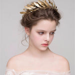 Hair band hair accessories golden leaf forest female