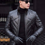 Leather down jacket plus velvet mink jacket