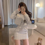 Classic Style Blue White Adult Lady Like Woman Wind Elegant Outfit