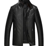 Leather down jacket plus velvet mink jacket