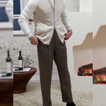 Men's Slim-fit Wool Knit Coat
