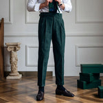 Corduroy Straight High Waist Casual Pants Men