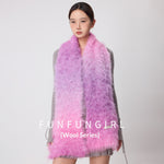 Fluffy Knitted Scarf Warm And Thick Scarf