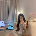 Classic Style Blue White Adult Lady Like Woman Wind Elegant Outfit