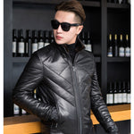 Leather down jacket plus velvet mink jacket