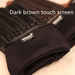 Autumn And Winter Leather Mens Woven Thin Gloves