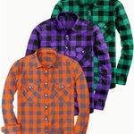 Men's Casual Loose Flannel Plaid Shirt