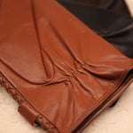 Autumn And Winter Leather Mens Woven Thin Gloves