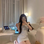 Classic Style Blue White Adult Lady Like Woman Wind Elegant Outfit