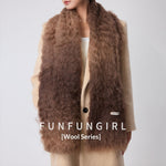 Fluffy Knitted Scarf Warm And Thick Scarf