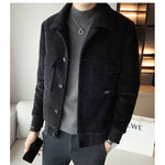 Golden Mink Velvet Lapel Fur Coat