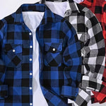 Men's Casual Loose Flannel Plaid Shirt